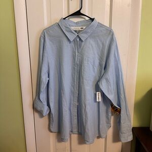 Old Navy Light Blue Casual Button Down Shirt